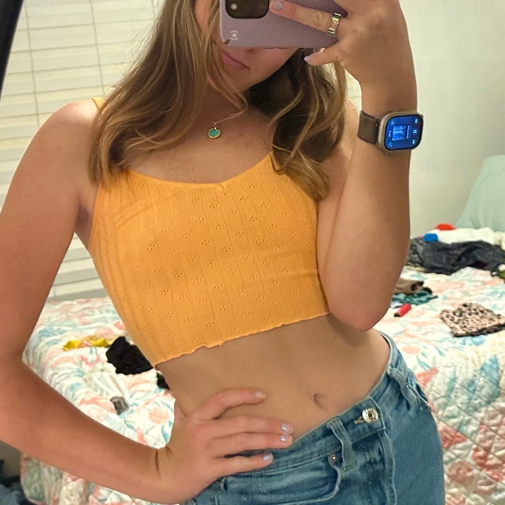 FULL TILT Women’s Small Orange Cropped Cami Top